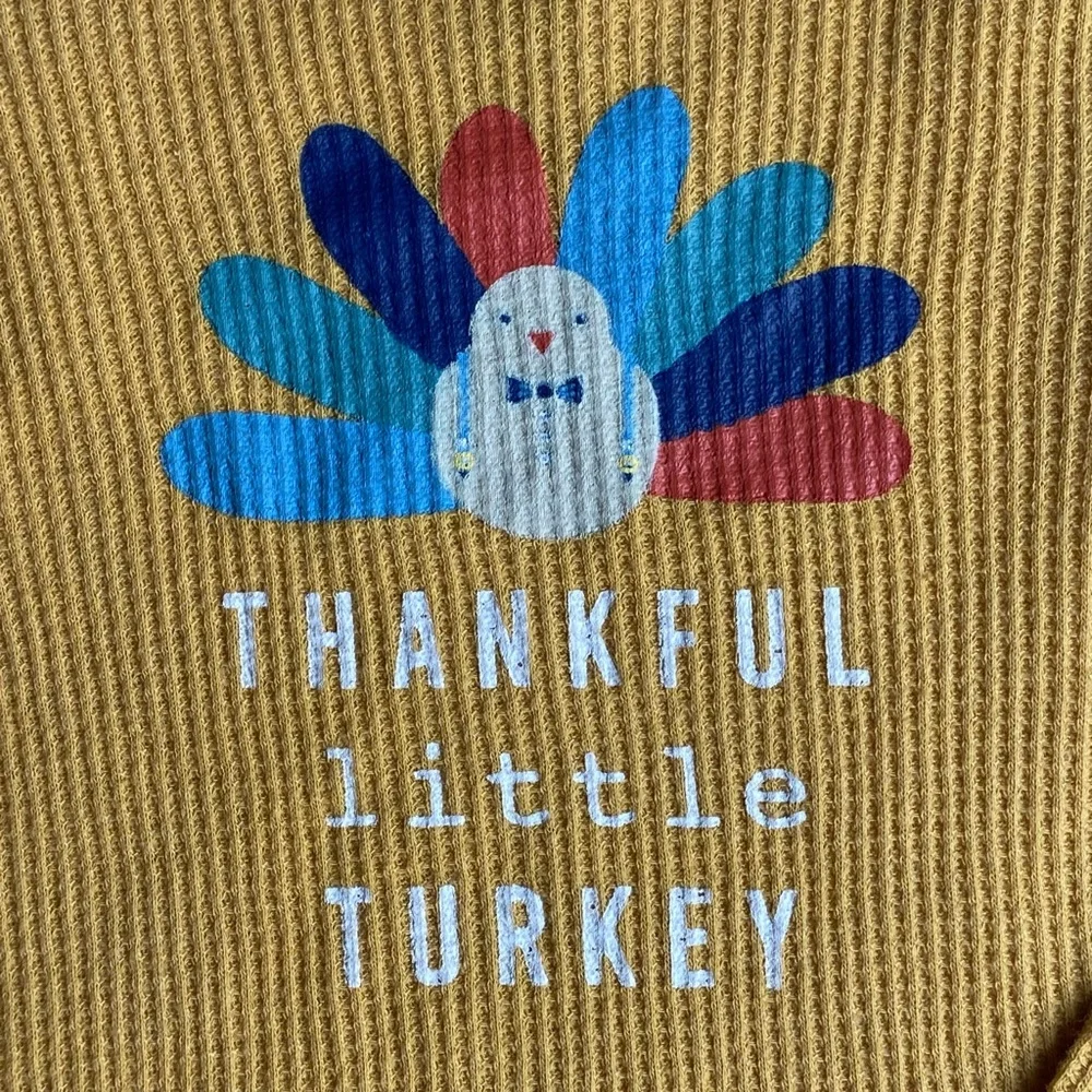Thanksgiving Shirt Size 6 9 Months Chick Pea One Piece Thankful Little Turkey